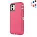 iPhone 12 Mini Heavy Duty Case {Shock Proof Case with 3 Layer Rubber Shatter Resistant [Tough Armour] Rugged Case Compatible for iPhone 12 Mini} Pink