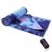 Washranp Yoga Towel Soft Superfine Fiber Tie-Dye Print Yoga Mat Towel with Non-Slip Grip Dots Sweat Absorbent for Hot Yoga Pilates Workout