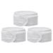 Frcolor 3pcs Self-Adhesive Spa Make up Headband Terry Cloth Headband Stretch Yoga Headband Shower Headband (White)