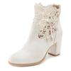 High-Heel-Stiefelette LASCANA, Damen, Gr. 41, weiß (beige), Obermaterial: 100% Textilmaterial. Futter: 100% Textilmaterial. Decksohle: 100% Textilmaterial. Laufsohle: 100% Synthetik, unifarben, modisch, Schuhe, mit modischer Spitze und bequemen...