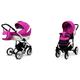 BabyLux Lilly 2 in 1 Baby Travel System Pram Stroller Adjustable Detachable Rain Cover Footmuff Newborn to Baby Polyurethane Foam Tire Crocus