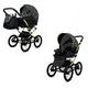 BabyLux Margaret Gold 2 in 1 Baby Travel System Pram Stroller Adjustable Detachable Rain Cover Footmuff Newborn to Baby Bearing Wheels Gold Deer