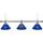 Trademark Global University of Kentucky 3 - Light Pool Table Linear Pendant, Metal | 9.5 H x 60 W x 14 D in | Wayfair KY603