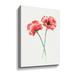 Winston Porter Minimalism In Watercolor Two Red Poppy Flowers On Minimalism In Watercolor Two Red Poppy Flowers On White Art Décor On Canvas Print | Wayfair