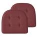 Winston Porter 2 - Piece Outdoor Chair Pad Polyester in Red | 1.5 H x 17 W x 16 D in | Wayfair FFE98909D88344E1BE6CEDA19DD9848A