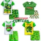 TMNT-Pyjama Tortues Ninja pour Bébé et Enfant Ensemble de Vêtements d'Été T-shirt à Manches