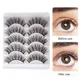 5 Pairs False Eyelashes All-match Handmade Natural Long 3D Mink Lashes for Women Curling Fake Eye