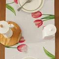 Chemin de Table réutilisable multifonctionnel résistant aux rayures nappe tulipe pour Restaurant