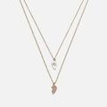 Coach Signature Broken Heart Gold-Tone Layered Necklace