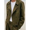 ME+EM Military Cropped Jacket - Women's - Khaki - Size UK 4