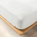 Drap housse 180x200 cm - Coton bio Blanc - Blanc