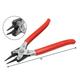 "PVC Grips Parallel Action Round Nose Pliers Smooth Jaw 8\" - 200mm Without Spring"