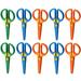 10pcs Safe Scissor Plastic Kids Scissor DIY Handmade Scissor Paper Photo Tools for Children Students (Random Color)