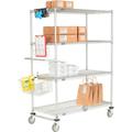 Nexelate Curbside Wire Truck w/4 Shelves & Polyurethane Casters 24 L x 24 W x 69 H