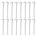 Hemoton 16Pcs Tent Stake Camping Tent Pegs Aluminum Alloy Ground Nail Hexagon Stake (Silver)