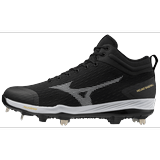 Mizuno Mizuno Dominant 4 Mid Men s Metal Baseball Cleat Size 9 Black-White (9000)