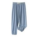 Caveitl 7-8Years Toddler Kids Baby Girls Fashion Cute Sweet Ice Silk Wide Leg Pants Trousers Pants Leggings Full Length Pants Leggings Light Blue