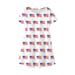 safuny Girls s Knee Length Dress Clearance Stripe Star Print Short Sleeve Round Neck Independece Day Vintage Holiday Princess Dress Lovely Comfy Fit White 2-15Y