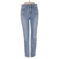 American Eagle Outfitters Jeans - Mid/Reg Rise Skinny Leg Denim: Blue Bottoms - Women's Size 2 - Light Wash