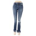 Hidden Jeans Jeans - Mid/Reg Rise Skinny Leg Denim: Blue Bottoms - Women's Size 27 - Dark Wash