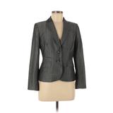 Ann Taylor LOFT Blazer Jacket: Gray Jackets & Outerwear - Women's Size 6 Petite