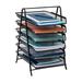 Mind Reader 6-Tier Paper Tray, Desktop Organizer, File Storage, Metal Mesh, 11.75"L x 13.75"W x 18"H Metal in Black | Wayfair 6TPAPER-BLK