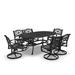 Saoirse 7 Piece Outdoor Dining Set in Black Laurel Foundry Modern Farmhouse® | Wayfair DB0D5D512DF44EBCA9EA0A4C8C11DB85