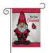 NCAA Ball State Cardinals Gnome 13 x 18 Double Sided Garden Flag