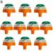 Farfi 10Pcs/Set Reliable 360 Degree Spray Nozzle Plastic Universal Rotatable Hose Nozzle for Outdoor (Type B)