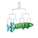 Sprifallbaby Tropical Fish Wind Chimes Hanging Metal Art Ornament for Garden Wall Home Patio Outdoor Decoration