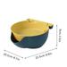 PRINxy Lazy Fruit Plate Household Kitchen Washing Melon Seed Box Size Drain Colander Plastic Set for Placing and Washing Fruit Draining Quickly Blue