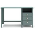 Pegane - Meuble de bureau, table de bureau avec 3 tiroirs coloris vert pétrole - Longueur 120 x