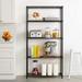 SOONEEDEAR 5-Shelf Shelving Unit Black 13.78 W x 35.43 D x 70.87 H