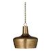 Jets Pendant Lamp in Antique Hammered Brass Metal