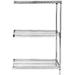 18 Deep x 42 Wide x 42 High 3 Tier Stainless Steel Wire Add-On Shelving Unit