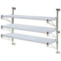 18 Deep x 24 Wide x 54 High Adjustable 3 Tier Solid Galvanized Wall Mount Shelving Kit