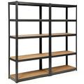 Costway 2PCS 72 Heavy Duty Storage Shelf Steel Metal Garage Rack 5 Level Adjustable Black