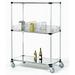 21 Deep x 48 Wide x 48 High 3 Tier Stainless Steel Solid Mobile Shelving Unit with 1200 lb Capacity