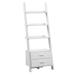 Contemporary Home Living 69 White Contemporary 4 Shelves Rectangular Ladder Bookcase