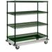 18 Deep x 60 Wide x 60 High 4 Tier Dolly Base Freezer Wire Shelf Truck