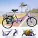Plusley Adult Folding Tricycle Foldable 20 inch 3 Wheel Bikes Single Speed Portable Cruiser Bicycles with Shopping Basket for Seniors Women Men