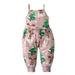 IZhansean Toddler Baby Girls Christmas Romper Santa Elk Print Sleeveless Spaghetti Straps Jumpsuit Bodysuit Overalls Pants Pink Tree 5-6 Years