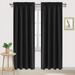 Amay Room Darkening Rod Pocket Curtain Panel Draperies Black 52 Inch Wide by 95 Inch Long-1 Panel