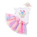 IZhansean My 1st Easter Infant Baby Girl Sleeveless Romper Bunny Bodysuit Lace Tutu Skirt Headband 3Pcs Summer Outfits Pink Bunny 18-24 Months