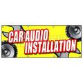 SignMission B-96 Car Audio Installation 36 x 96 in. Car Audio Installation Banner Sign - Stereo Speakers Repair Amps Auto
