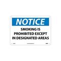 National Marker Smoking Is Prohibited Except In Designated Areas 10X14 Rigid Plastic Notice Sign