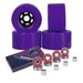 Cal 7 97mm 78A Longboard Flywheels + ABEC 7 Bearings and Spacers (Purple)