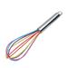 Hadanceo Stainless Steel Handle Silicone Balloon Wire Egg Beater Whisk Mixer Kitchen Tool Multicolor