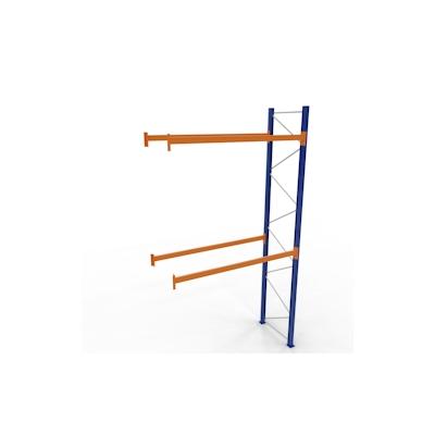 SCHULTE Lagertechnik Anbauregal, Palettenregal 5000 x 2786 x 1100 mm (HxBxT), blau/verzinkt/RAL 2004, 3 Ebenen, max. Palettengewicht 610 kg, Feldlast 5.725 kg Image