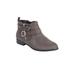 Extra Wide Width Women's The Lux Bootie by Comfortview in Grey (Size 10 1/2 WW)